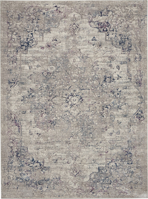 Nourison royal terrace ki44 beige blue Blue, Beige Living Room  Rug.
