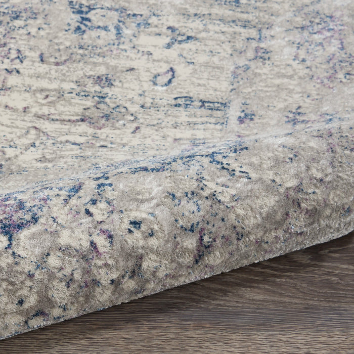 Nourison royal terrace ki44 beige blue Blue, Beige Living Room  Rug.
