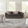 Nourison royal terrace ki44 beige blue Blue, Beige Living Room  Rug.