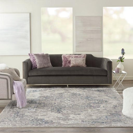 Nourison royal terrace ki44 beige blue Blue, Beige Living Room  Rug.