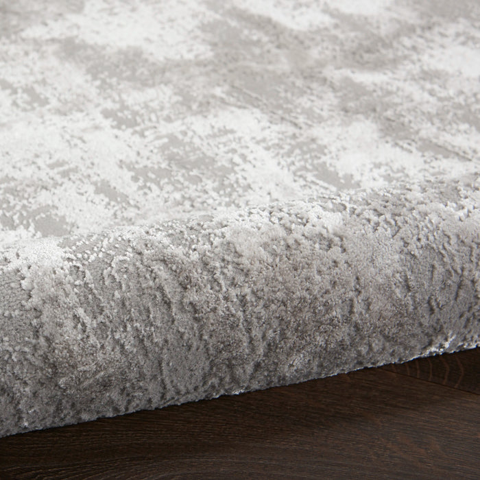 Nourison royal terrace ki45 silver Grey Living Room  Rug.