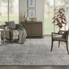 Nourison royal terrace ki45 silver Grey Living Room  Rug.