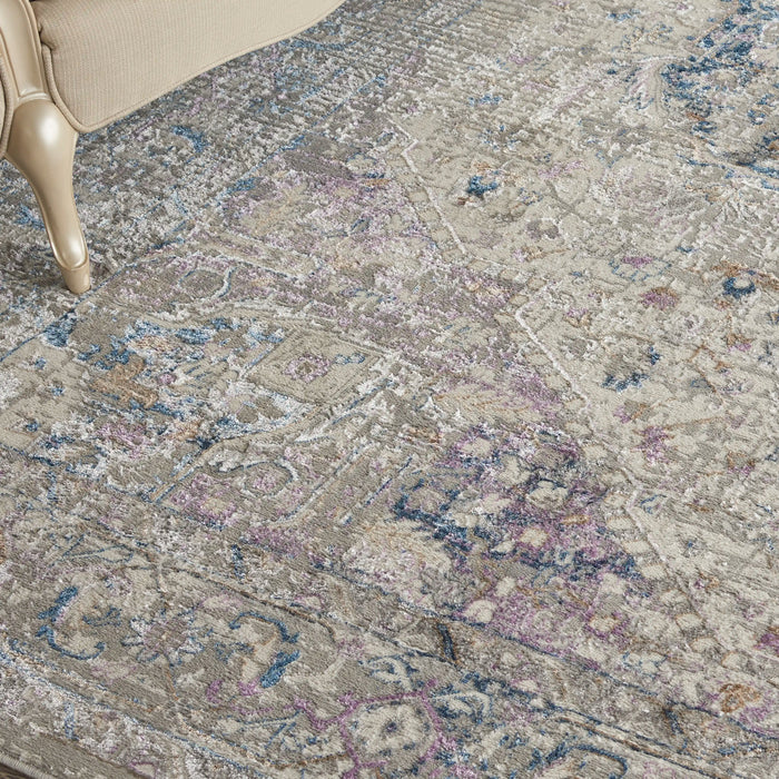 Nourison royal terrace ki46 ivory multi Ivory, Multicoloured Living Room  Rug.