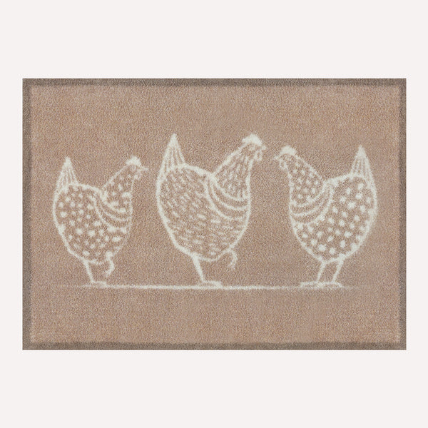 Turtle Mat Design Hens Washable