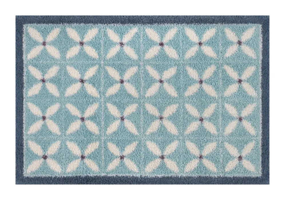 Turtle Mat Dee Hardwicke Flower Fields Blue Washable