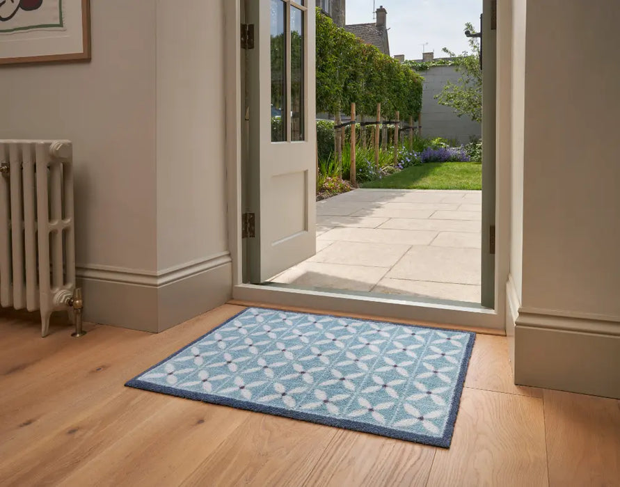 Turtle Mat Dee Hardwicke Flower Fields Blue Washable