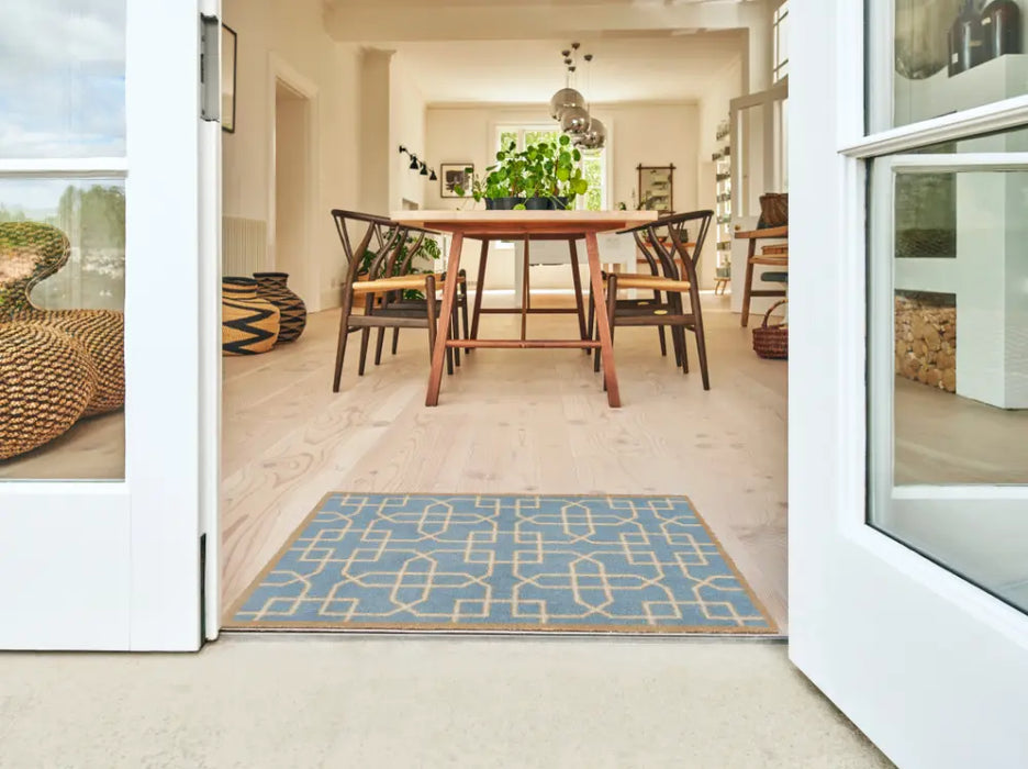 Turtle Mat Hampton Blue by Sanderson Washable