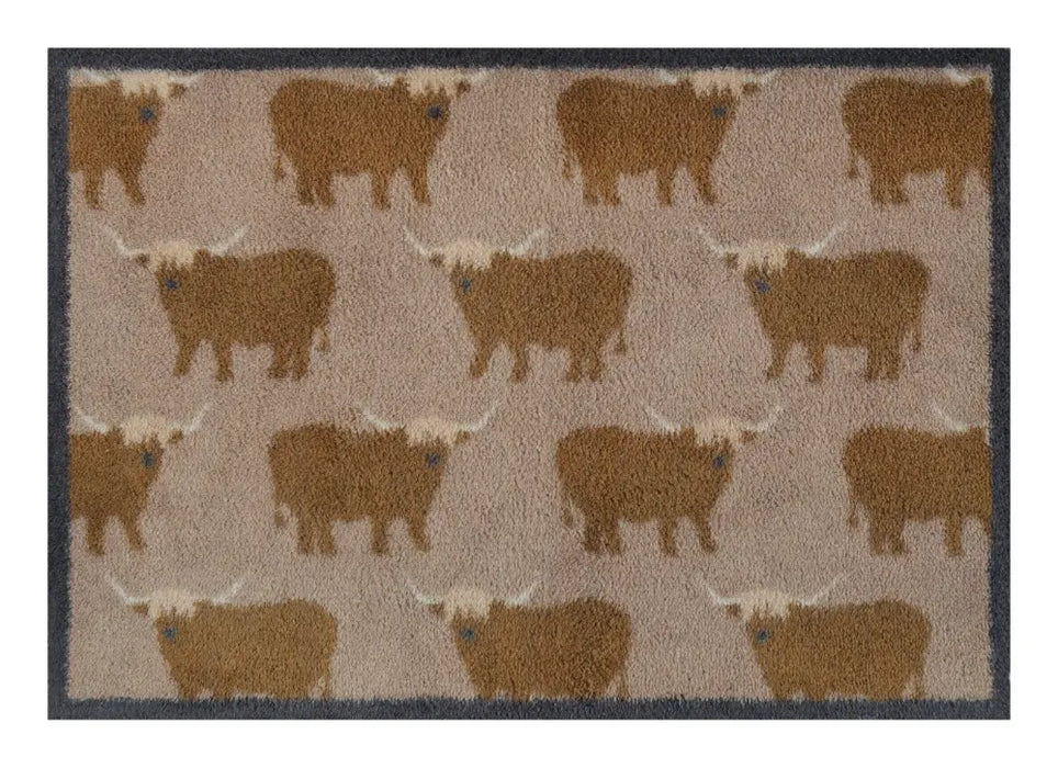 Turtle Mat Highland Cows Washable