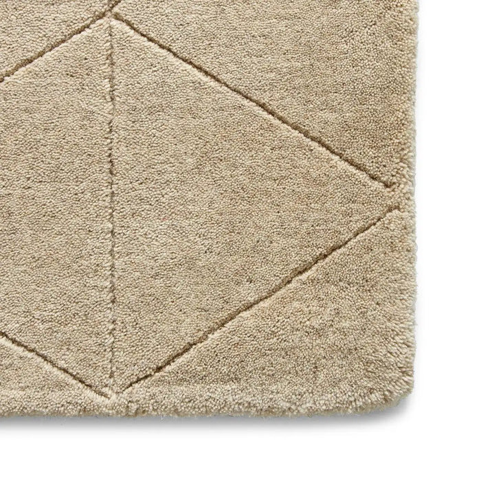 Think Rugs kasbah kb2025 beige Beige Living Room Wool Rug.