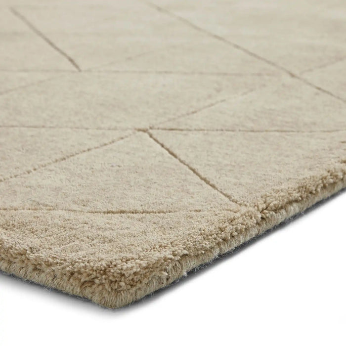 Think Rugs kasbah kb2025 beige Beige Living Room Wool Rug.