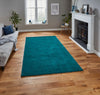 Think Rugs kasbah kb2025 dark teal Blue, Teal Living Room Wool Rug.