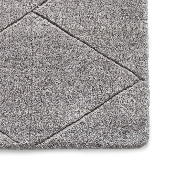 Think Rugs kasbah kb2025 grey Grey Living Room Wool Rug.