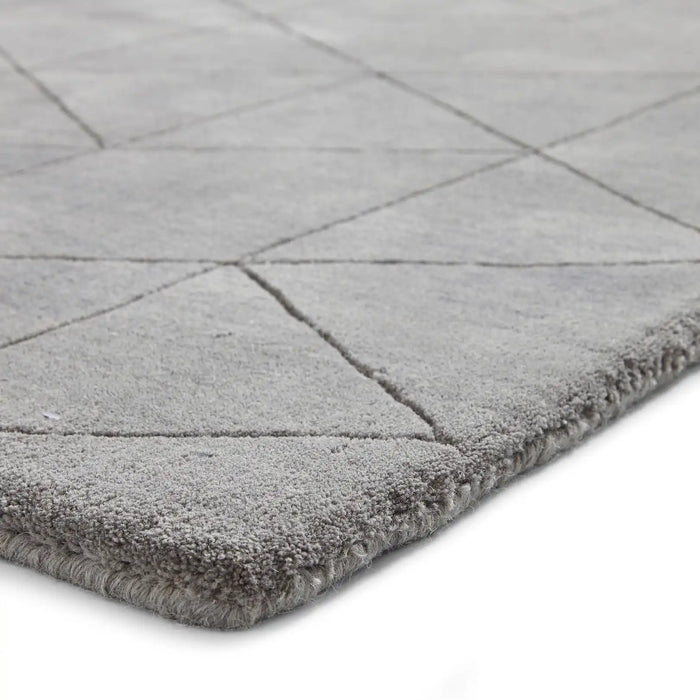 Think Rugs kasbah kb2025 grey Grey Living Room Wool Rug.