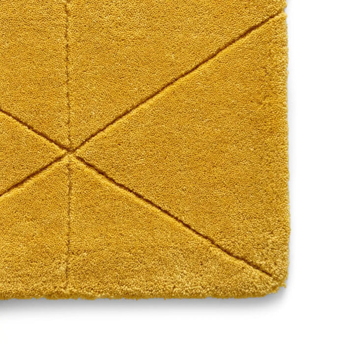 Think Rugs kasbah kb2025 ochre Yellow Living Room Wool Rug.