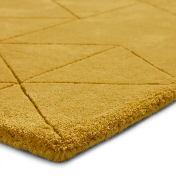Think Rugs kasbah kb2025 ochre Yellow Living Room Wool Rug.