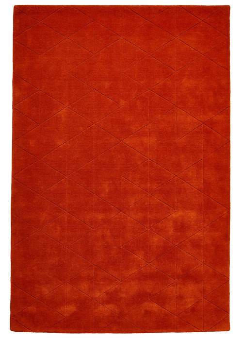 Think Rugs kasbah kb2025 terracotta Orange Living Room Wool Rug.