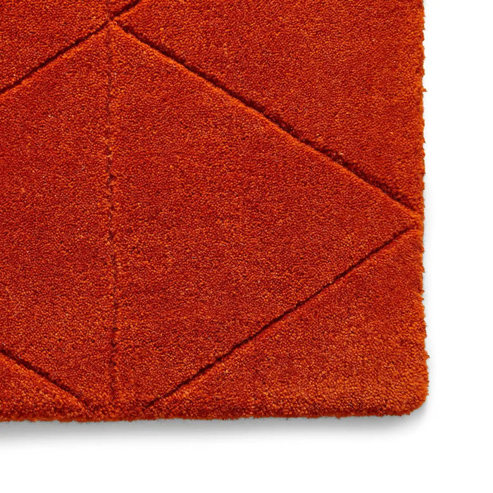 Think Rugs kasbah kb2025 terracotta Orange Living Room Wool Rug.