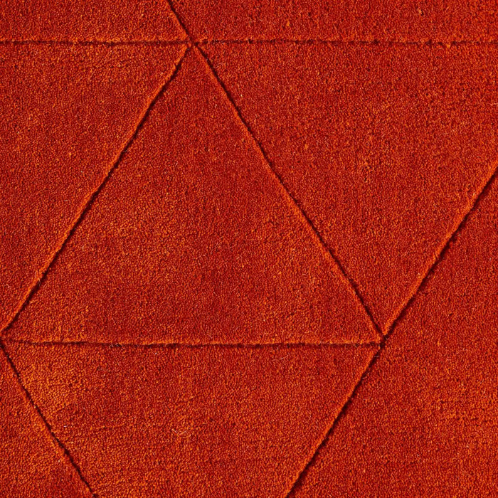 Think Rugs kasbah kb2025 terracotta Orange Living Room Wool Rug.