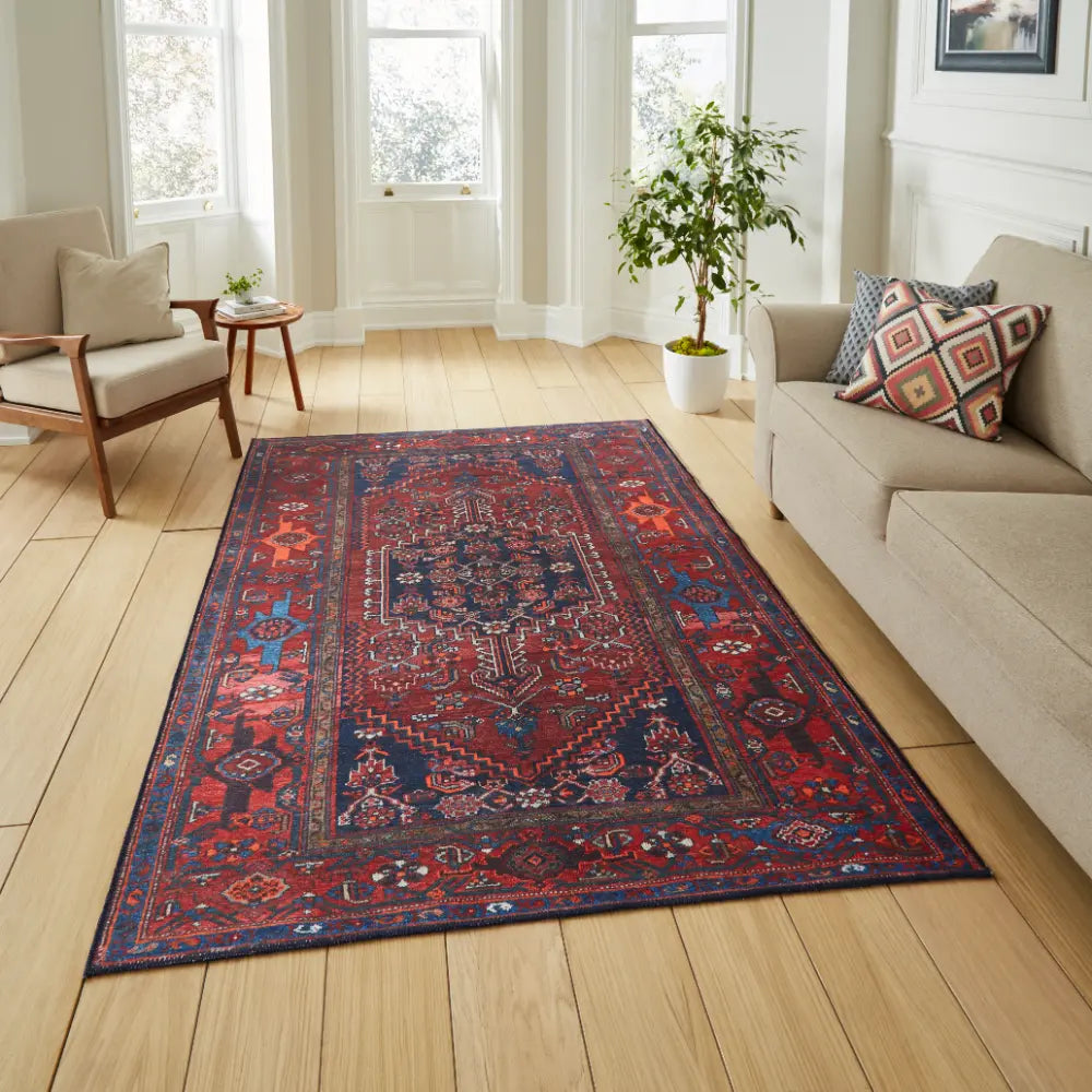 Resk Rugs Kashmar Washable 2017 Red Red Rug — RugsDirect Online