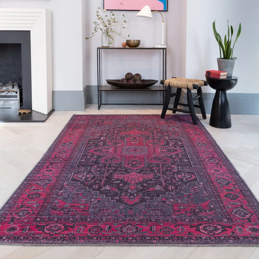 Asiatic kaya alya ky16 Black, Red Living Room Flat Weave Rug.