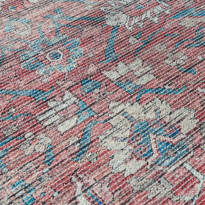 Asiatic kaya mona ky10 Multicoloured, Red Living Room Flat Weave Rug.