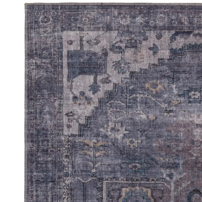 Asiatic kaya noor ky03 Blue, Multicoloured Living Room Flat Weave Rug.