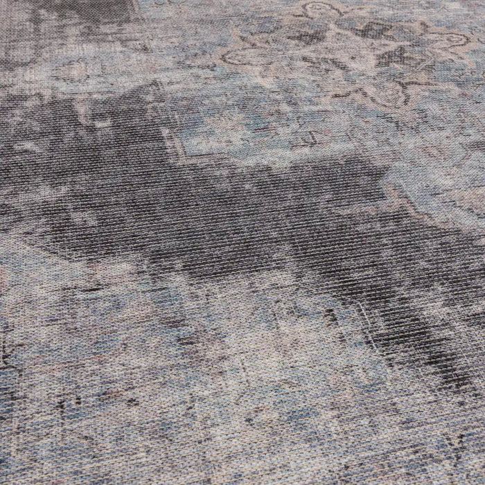 Asiatic kaya roya ky05 Grey, Multicoloured Living Room Flat Weave Rug.