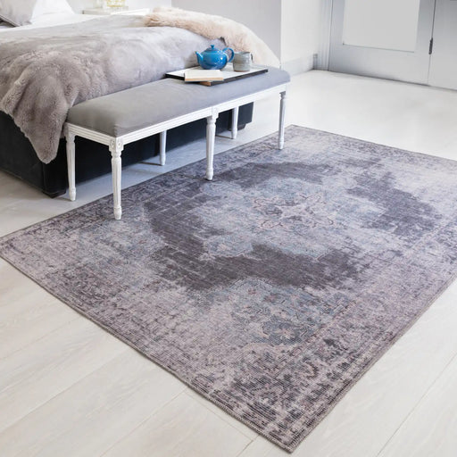 Asiatic kaya roya ky05 Grey, Multicoloured Living Room Flat Weave Rug.