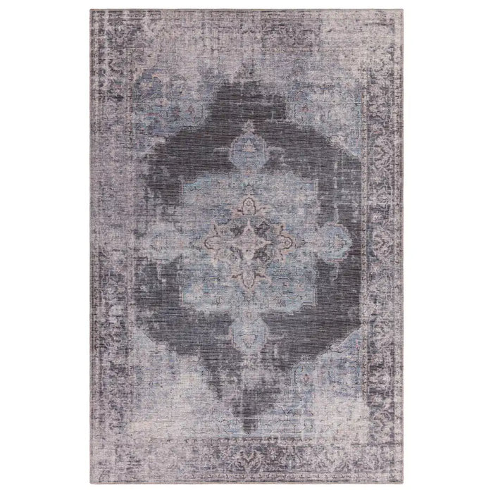 Asiatic kaya roya ky05 Grey, Multicoloured Living Room Flat Weave Rug.