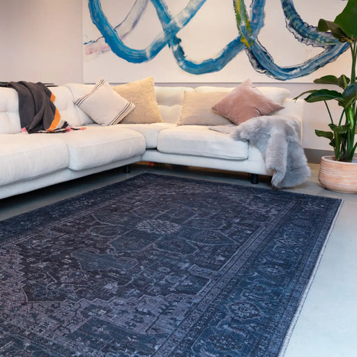 Asiatic kaya sara ky15 Blue Living Room Flat Weave Rug.
