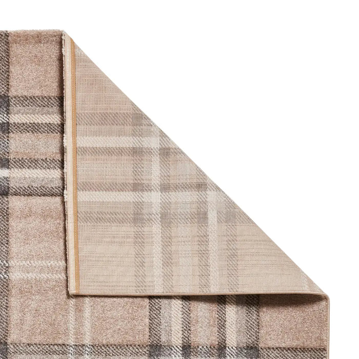 Beige Check Rug Kelso Check Beige - Washable Beige Rug — RugsDirect Online