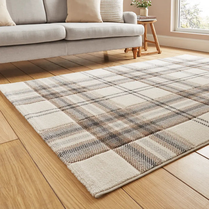 Kelso Check Natural - Washable