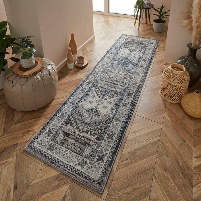 Oriental Weavers kendra 2603 h Blue, Multicoloured Living Room  Rug.