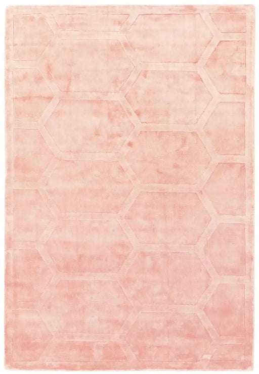 Asiatic kingsley pink Pink Living Room Geometric Rug.