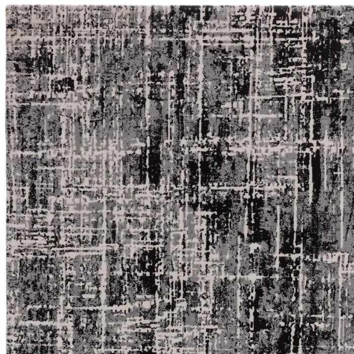 Asiatic kuza abstract black Black Living Room  Rug.