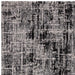 Asiatic kuza abstract black Black Living Room  Rug.