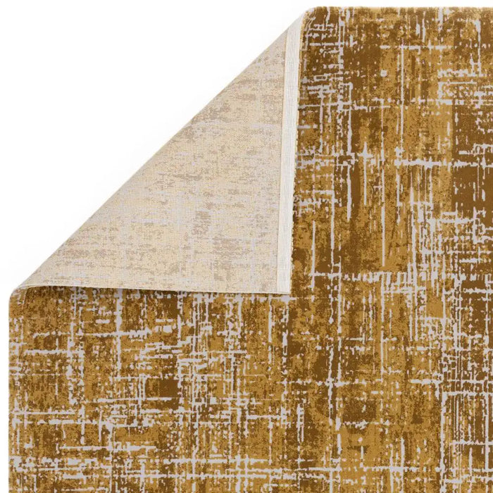 Asiatic kuza abstract gold Yellow Living Room  Rug.