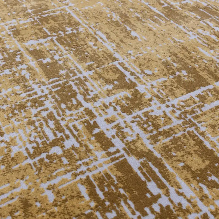 Asiatic kuza abstract gold Yellow Living Room  Rug.