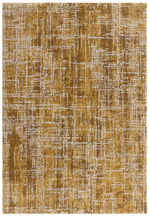 Asiatic kuza abstract gold Yellow Living Room  Rug.