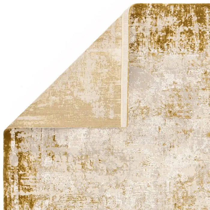 Asiatic kuza border gold Yellow Living Room  Rug.