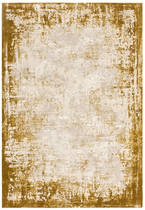 Asiatic kuza border gold Yellow Living Room  Rug.
