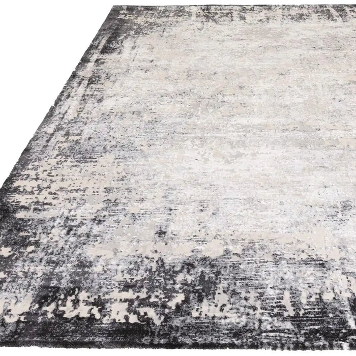 Asiatic kuza border grey Grey Living Room  Rug.