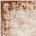 Asiatic kuza border terracotta Orange Living Room  Rug.