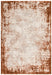 Asiatic kuza border terracotta Orange Living Room  Rug.