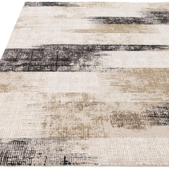 Asiatic kuza lines beige Grey, Beige, Multicoloured Living Room  Rug.