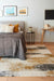 Asiatic kuza lines gold Grey, Yellow, Multicoloured Living Room  Rug.