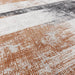 Asiatic kuza lines terracotta Grey, Multicoloured, Orange Living Room  Rug.
