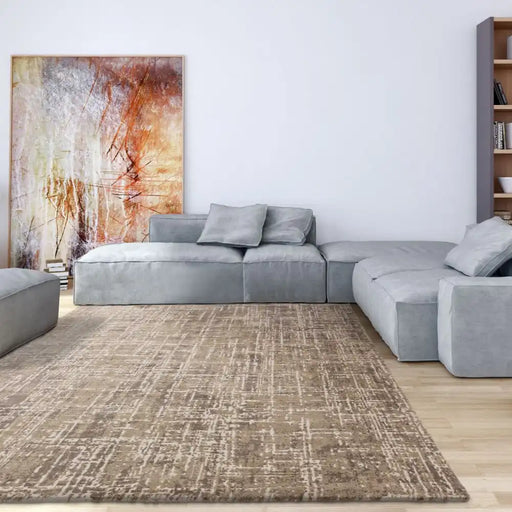 Asiatic kuza abstract beige Beige Living Room  Rug.