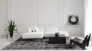 Asiatic kuza abstract black Black Living Room  Rug.