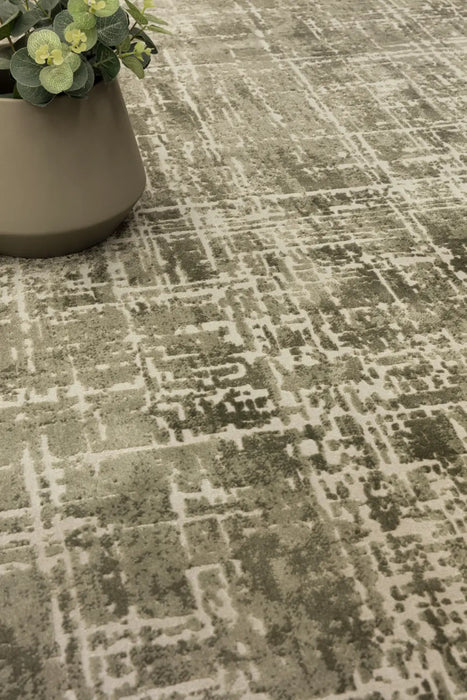 Kuza Abstract Green Rug